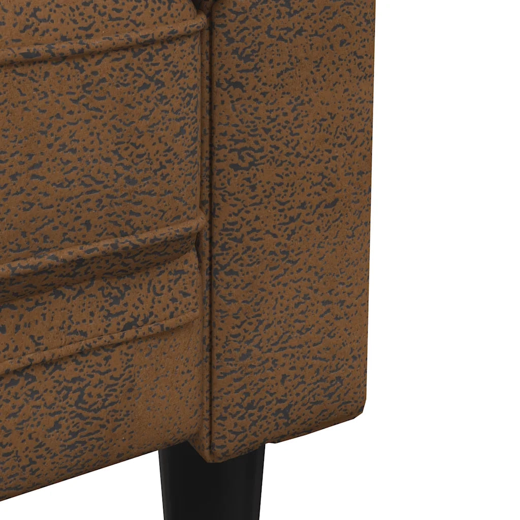 Divano Sedia-Poltrona Chesterfield Marrone in Tessuto