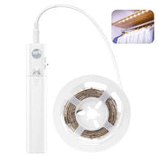 Trade Shop - Striscia Led Con Sensore Di Movimento 1 Metro 4000k 2,4w Per Cassetti Armadi -