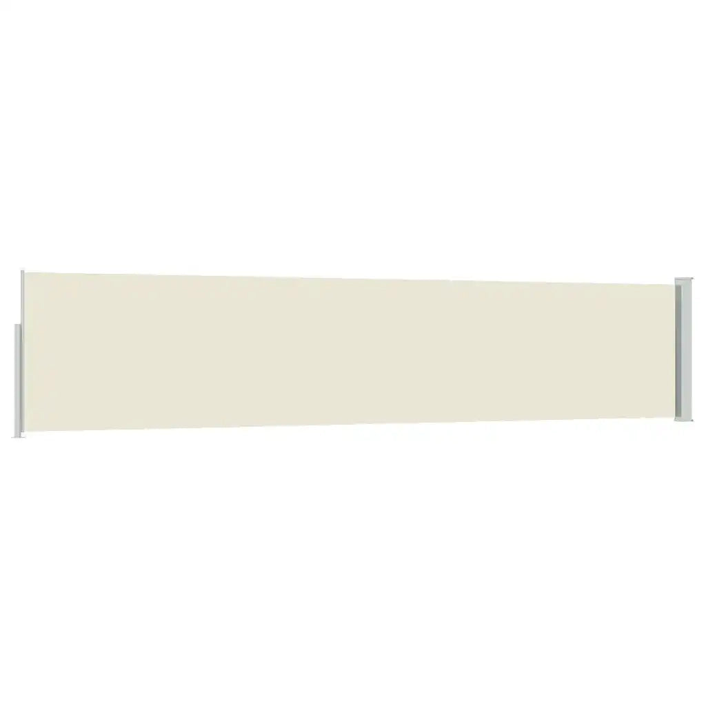 Tenda Laterale Retrattile per Patio 100x500 cm Crema 48383