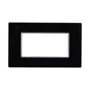 Placca In Vetro Serie Moon 4P Colore Nero Compatibile Con Bticino Axolute