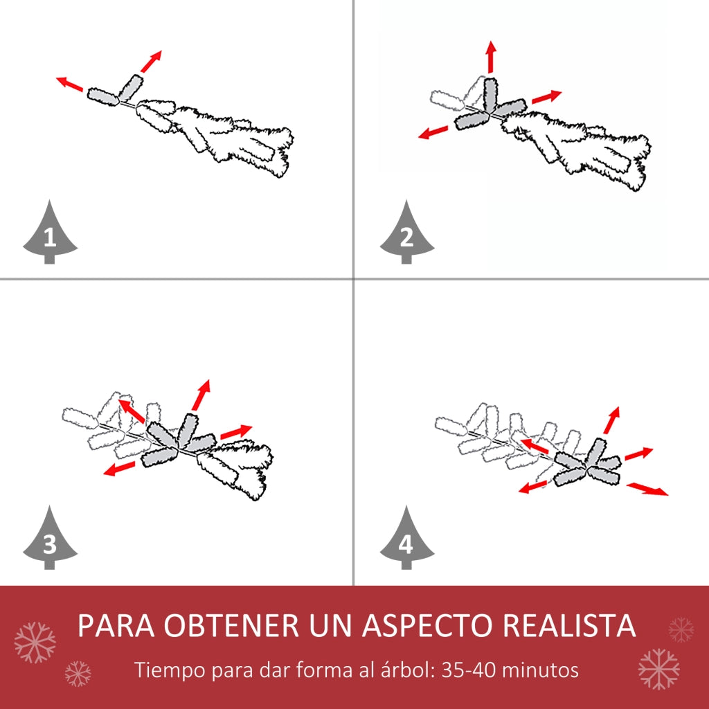 Albero di Natale Artificiale Nevado ¨C zephmum ¨C Verde Bianco 210 cm