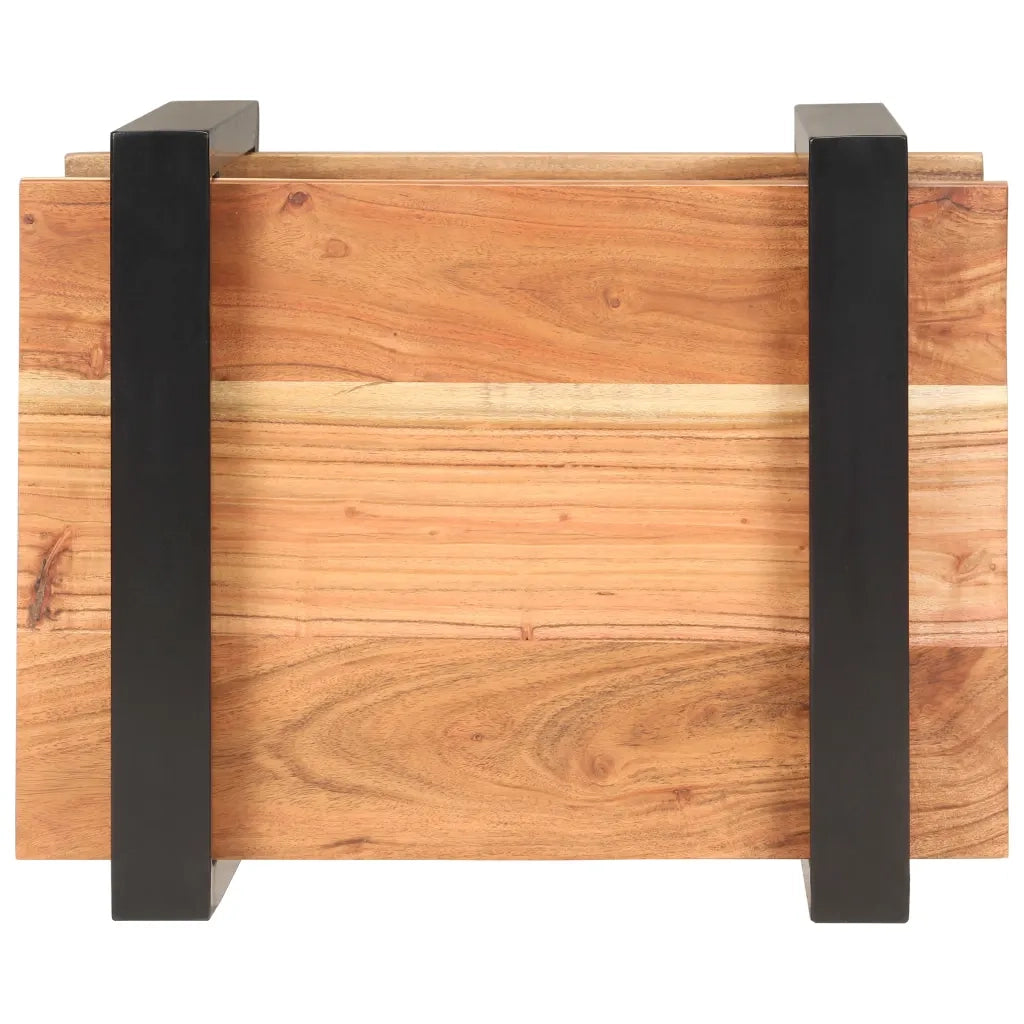 Comodino 50x40x40 cm in Legno Massello di Acacia cod mxl 30059