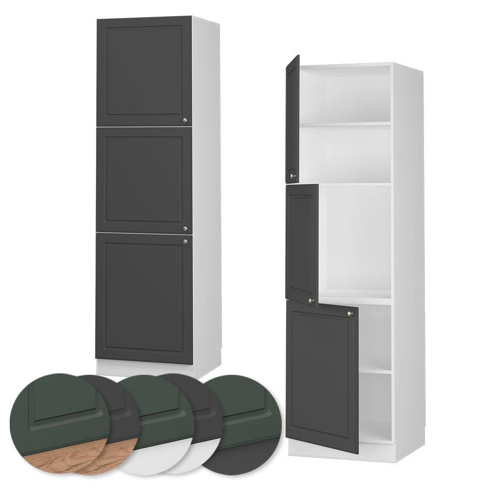 Vicco Mobile per forno da incasso Landhaus antrazit-oro 60 cm