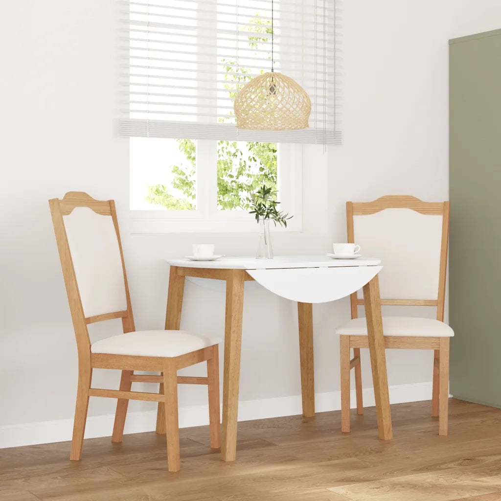 Sedie da Pranzo con Cuscini 2 pz in Legno Massello di Hevea 4102468
