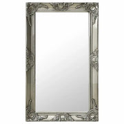 Specchio da Parete Stile Barocco 50x80 cm Argento 320322