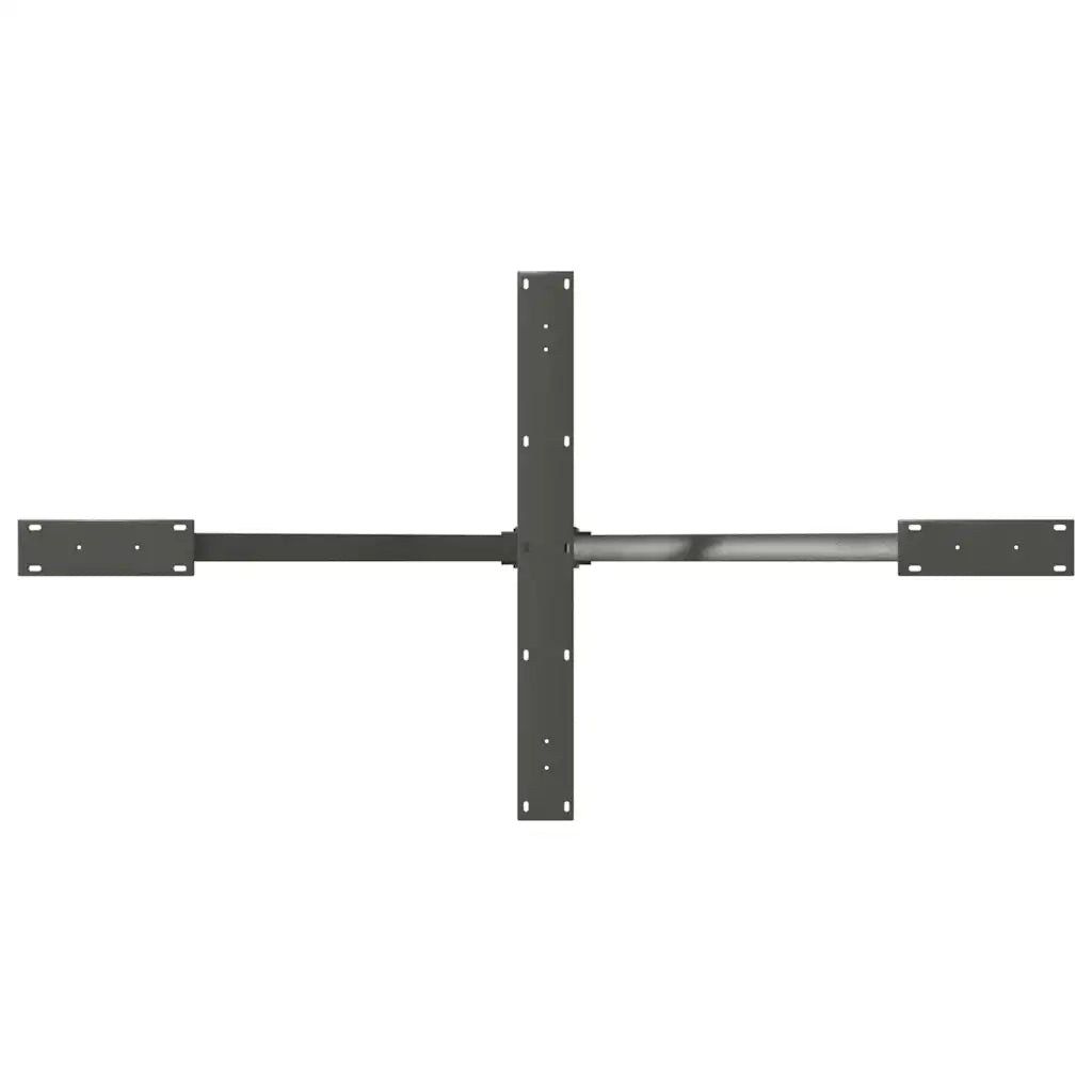 Gamba per Tavolo da Pranzo a Forma di Ragno Antracite 150x78x(72-73) cm Acciaio