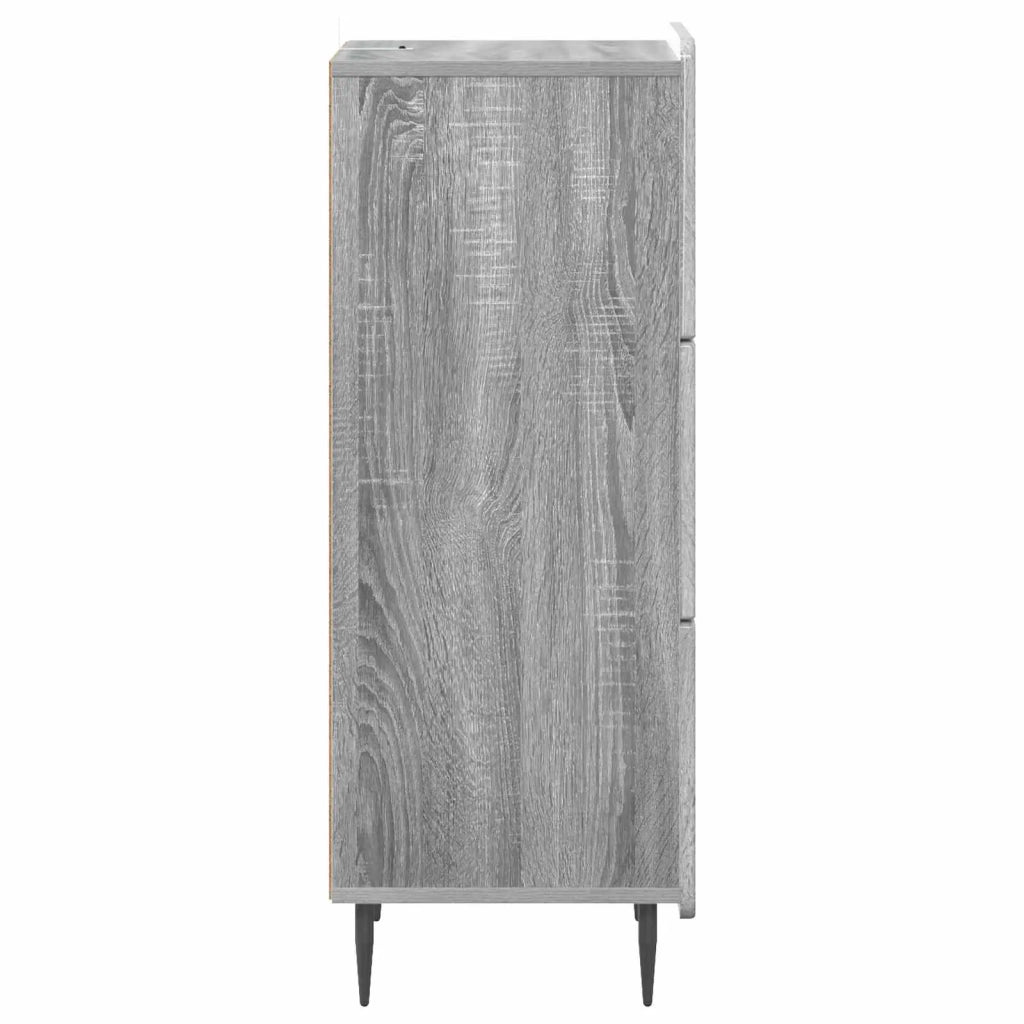 Mobile con Cassetti Grigio Sonoma 33 x 34,5 x 92 cm