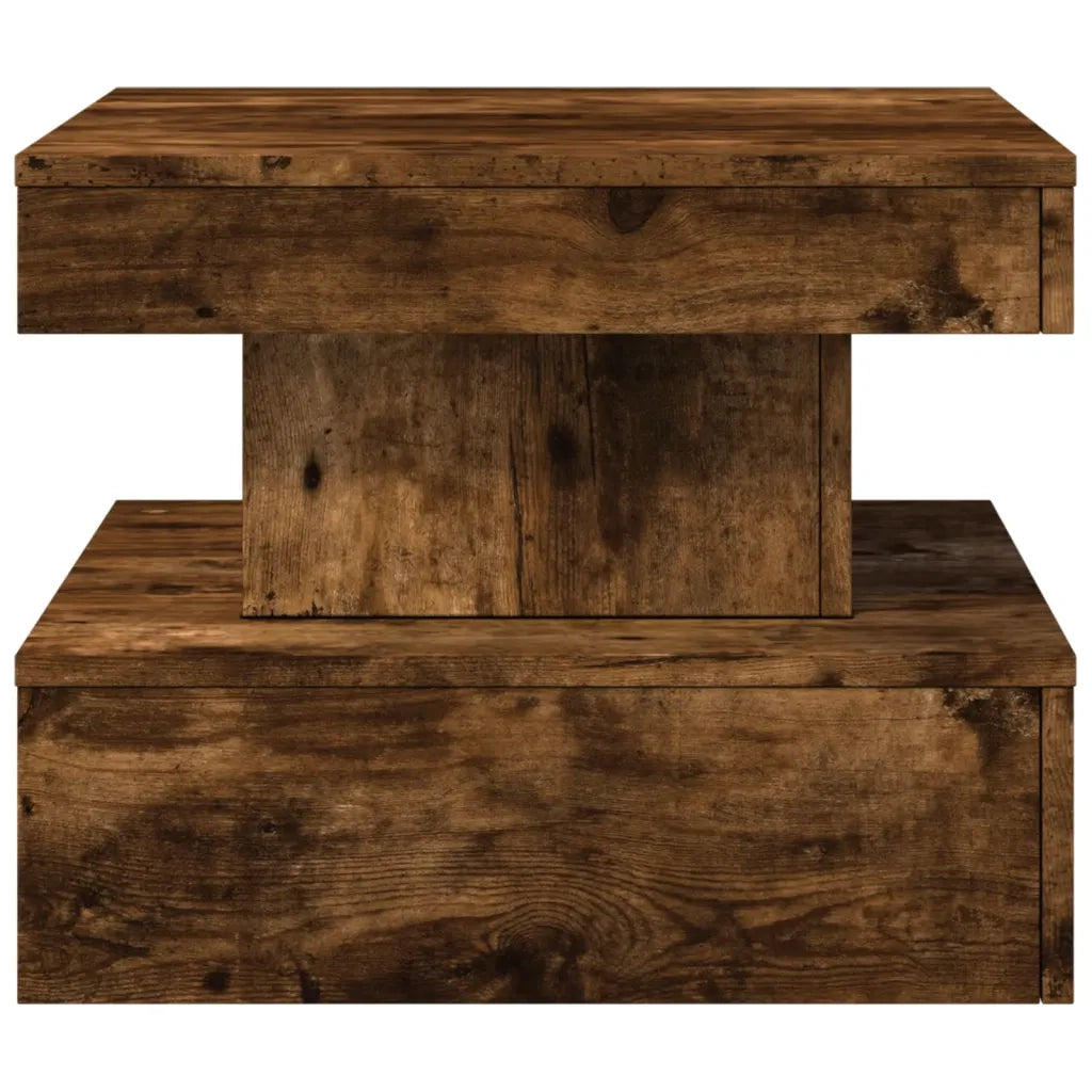 Tavolino da salotto | Tavolino da caff¨¨ | Tavolino da Soggiorno con Luci LED Rovere Sonoma 50x50x40 cm