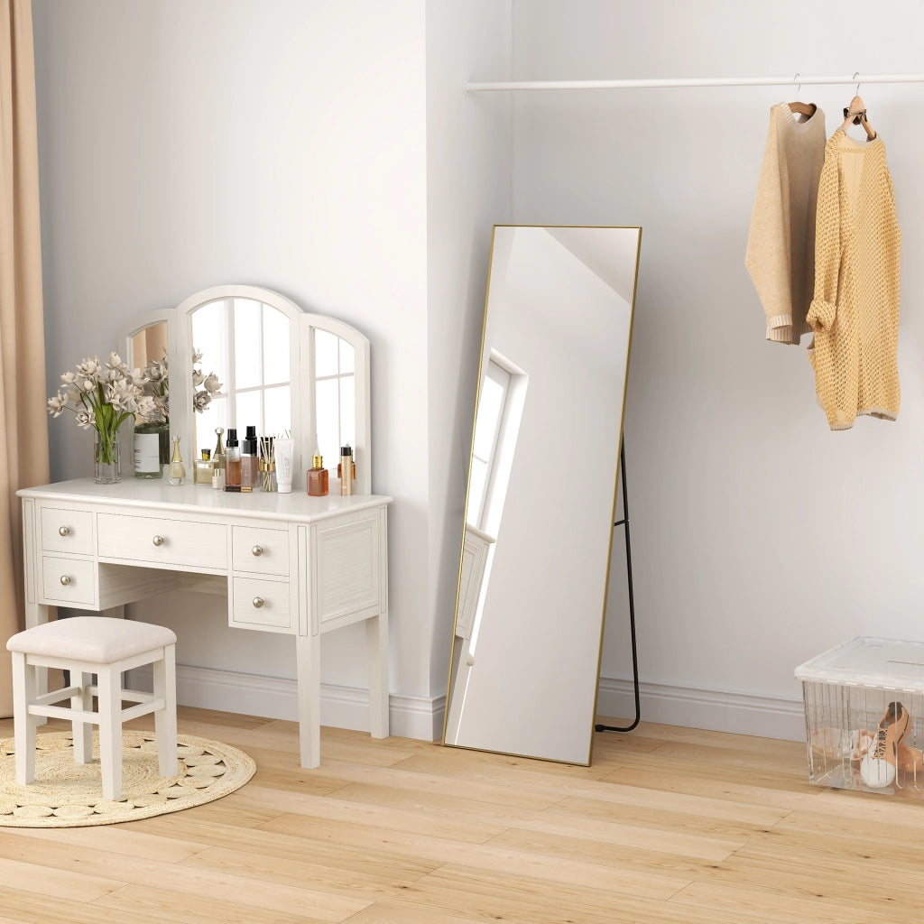 Specchio da Terra Rettangolare ¨C Xylo ¨C 50x160 cm Dorato