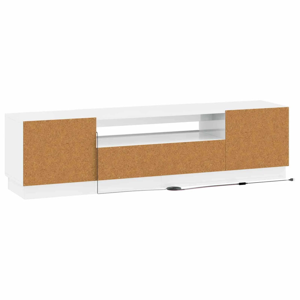 Mobile TV LED Bianco Lucido Legno ingegnerizzato 897349