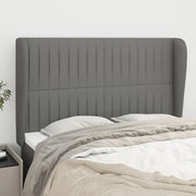 Testiera ad Orecchio-Testata con Orecchie GrigioScuro 147 x 23 x 118/128cm inTessuto 519353