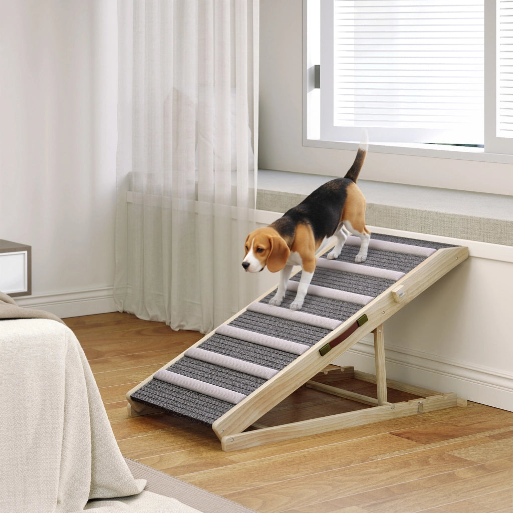 Rampa per Cani Pieghevole in Legno ¨C zephmum ¨C 35-50 cm