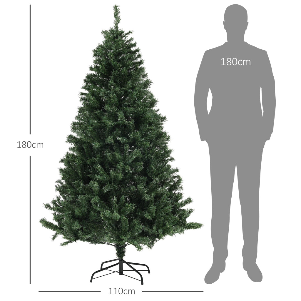 Albero di Natale Artificiale 110 x180 cm 1000 Rami verde