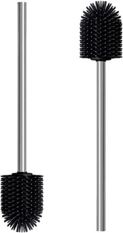 Set di spazzole per il water di 2 pezzi con manico lungo in silicone, spazzole morbide - Garantisce una pulizia ottimale per i water. Adatto per i water.