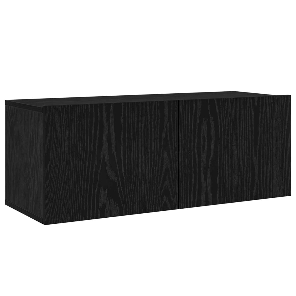 Set mobile TV 8 pcs Rovere Nero Legno multistrato 3393217
