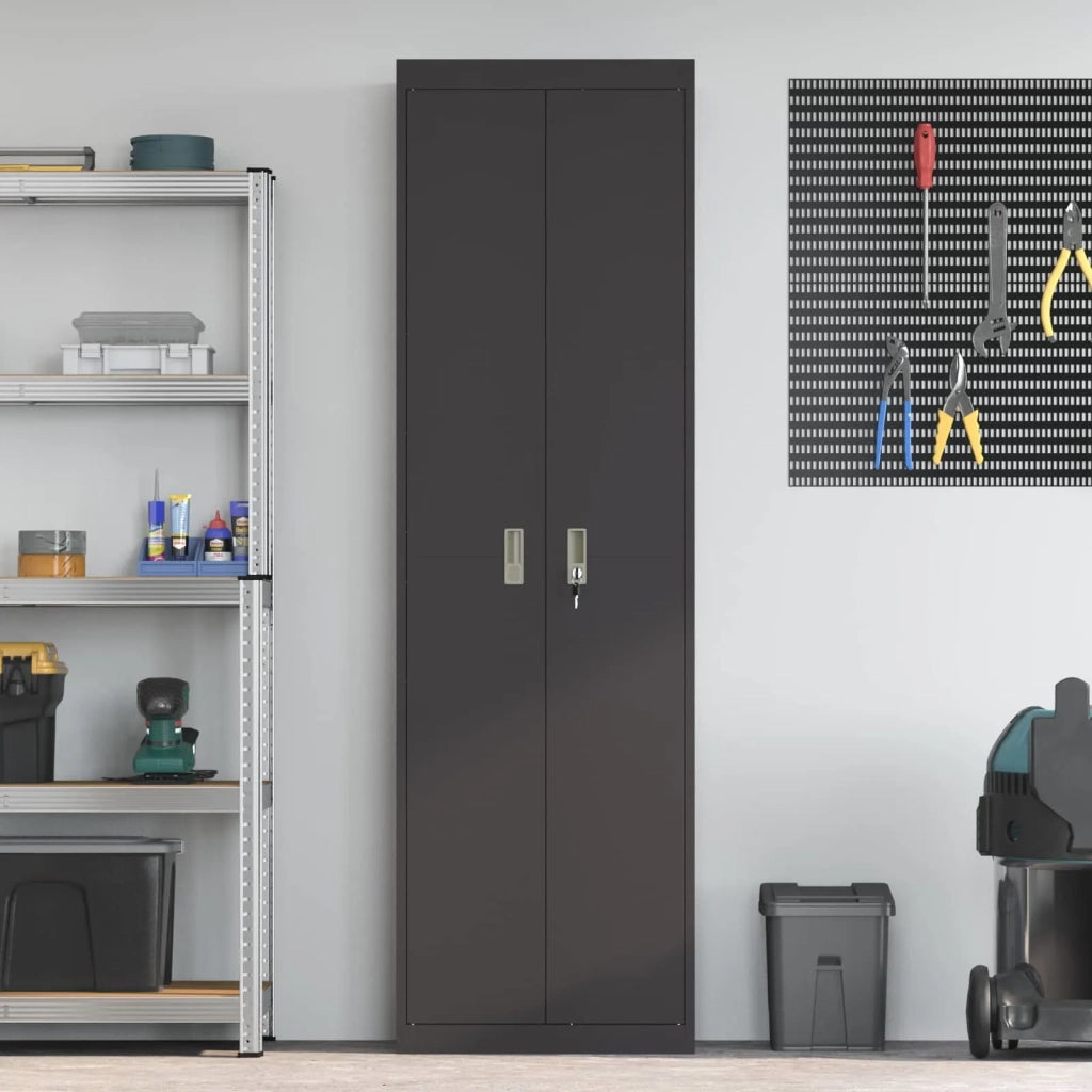 Armadio Nero 60 x 40 x 200 cm Acciaio