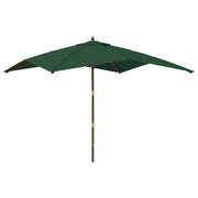 Ombrello | Parasolne da Giardino con Palo in Legno Verde 300x300x273 cm