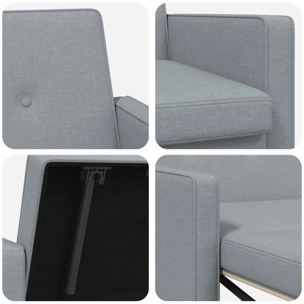 Divano letto | Sof¨¤ letto | Letto singolo Estraibile Verde chiaro Tessuto