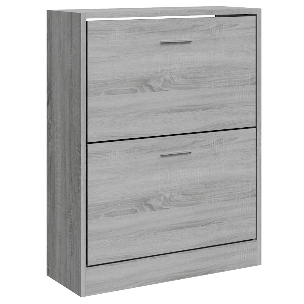 Scarpiera-Scaffale per scarpe Grigio Sonoma 63x24x81 cm in Legno Multistrato