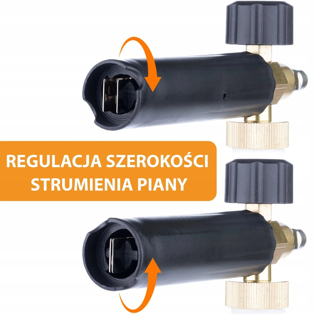 Set di Ugelli per Idropulitrice con Schiumogeno 1000ml – 5 Ugelli (0°, 15°, 25°, 40°, 60°) | Max 250 Bar, 60°C