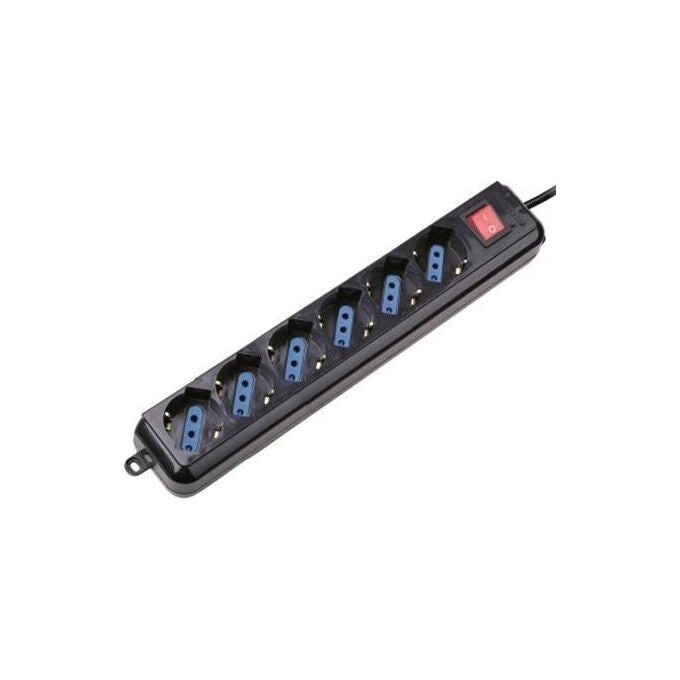 Nilox CEEW3923 prolunghe e multiple 1,5 m 6 presa(e) AC Nero