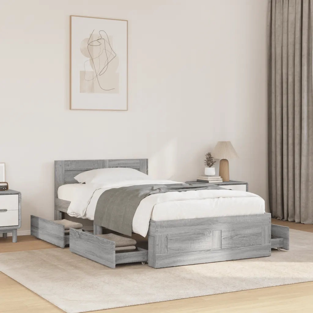 Giroletto Testiera Grigio Cemento 75x190 cm Legno Multistrato 3295621
