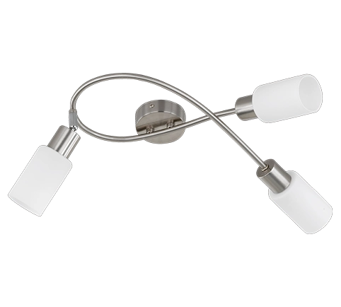Faretti da Sofffitto Barra 3 Spot 28W Acciaio Vetro Bianco Mars GD Trio
