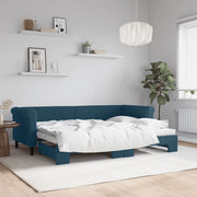 Divano Letto con Letto Estraibile Blu 80x200 cm in Velluto 3197763