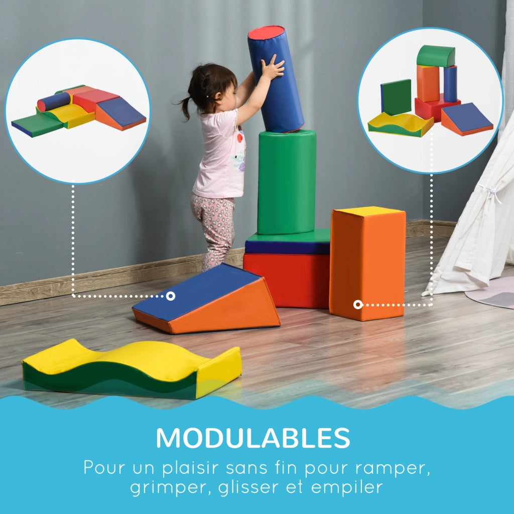 Set 7 Blocchi Motricit¨¤ Schiuma EPE ¨C Xylo ¨C Multicolore per Bambini