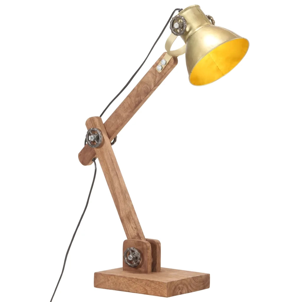 Lampada da Scrivania Industriale Ottone Rotonda 58x18x90 cm E27cod mxl 95487