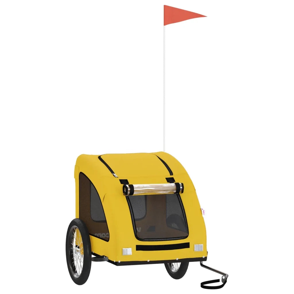 Rimorchio da Bici per Animali Giallo Oxford e Ferro CFW5696829