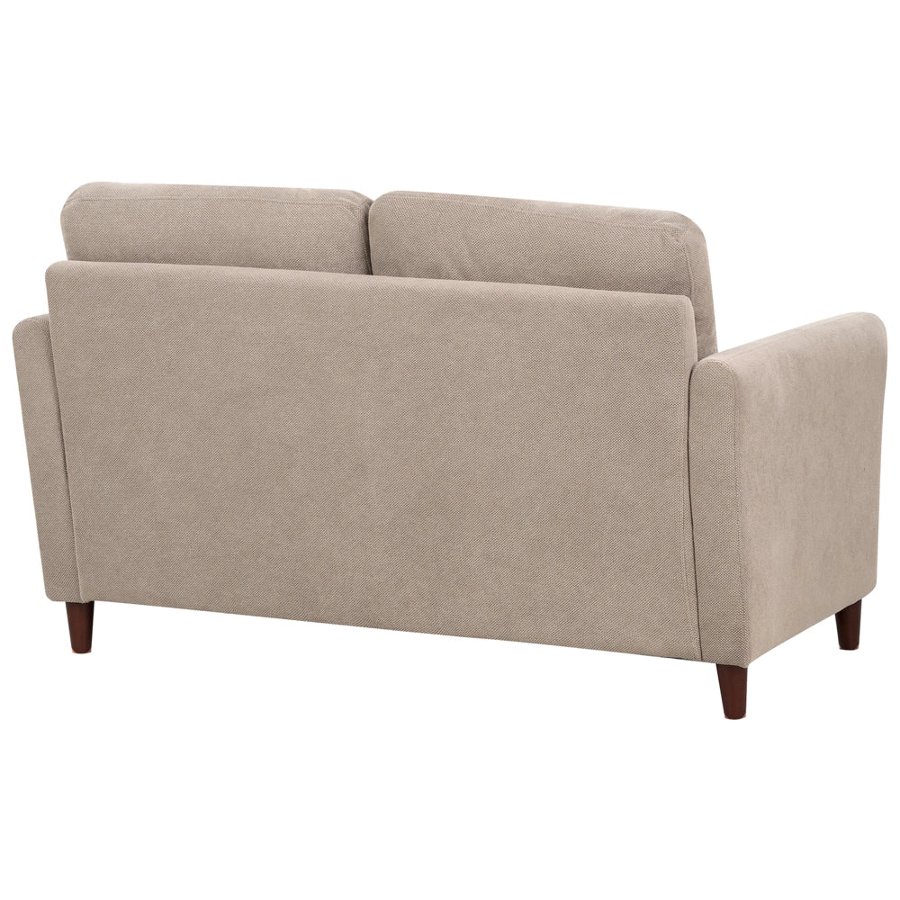 Set da salotto costituito da divani da 2 e 3 posti rivestito in tessuto con braccioli tortora soggiorno stile moderno