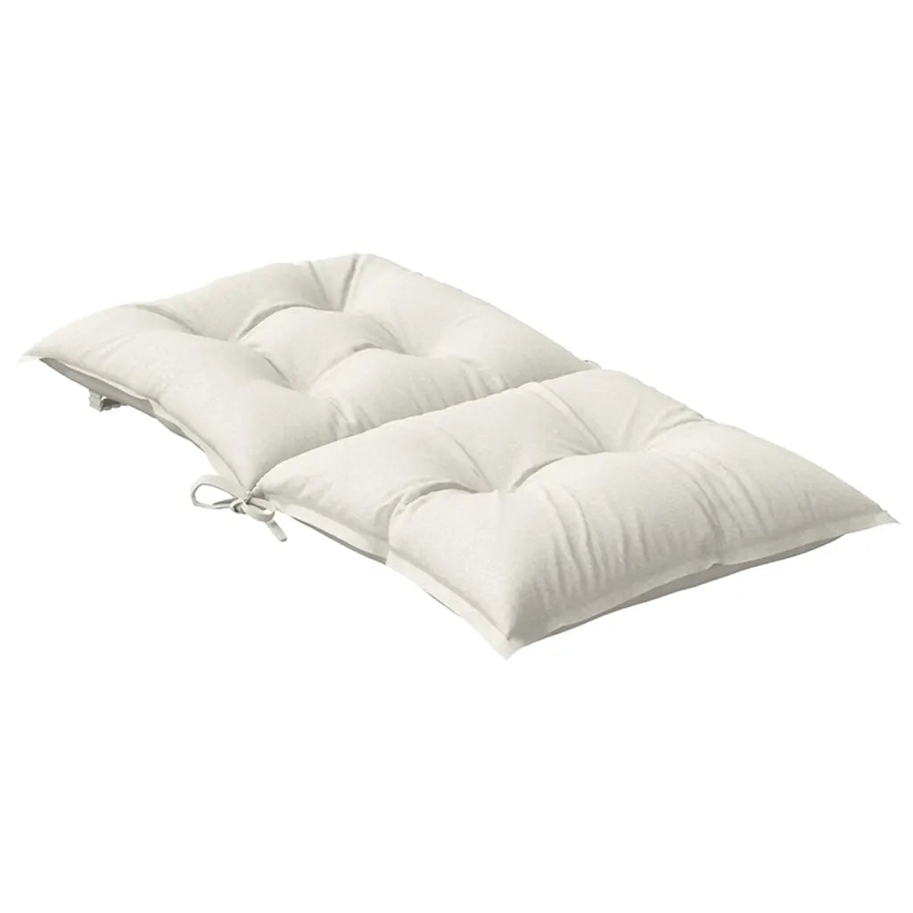 Cuscini Sedia Schiena Bassa 2 pz Crema MÃ©lange 100x50x7 Tessuto