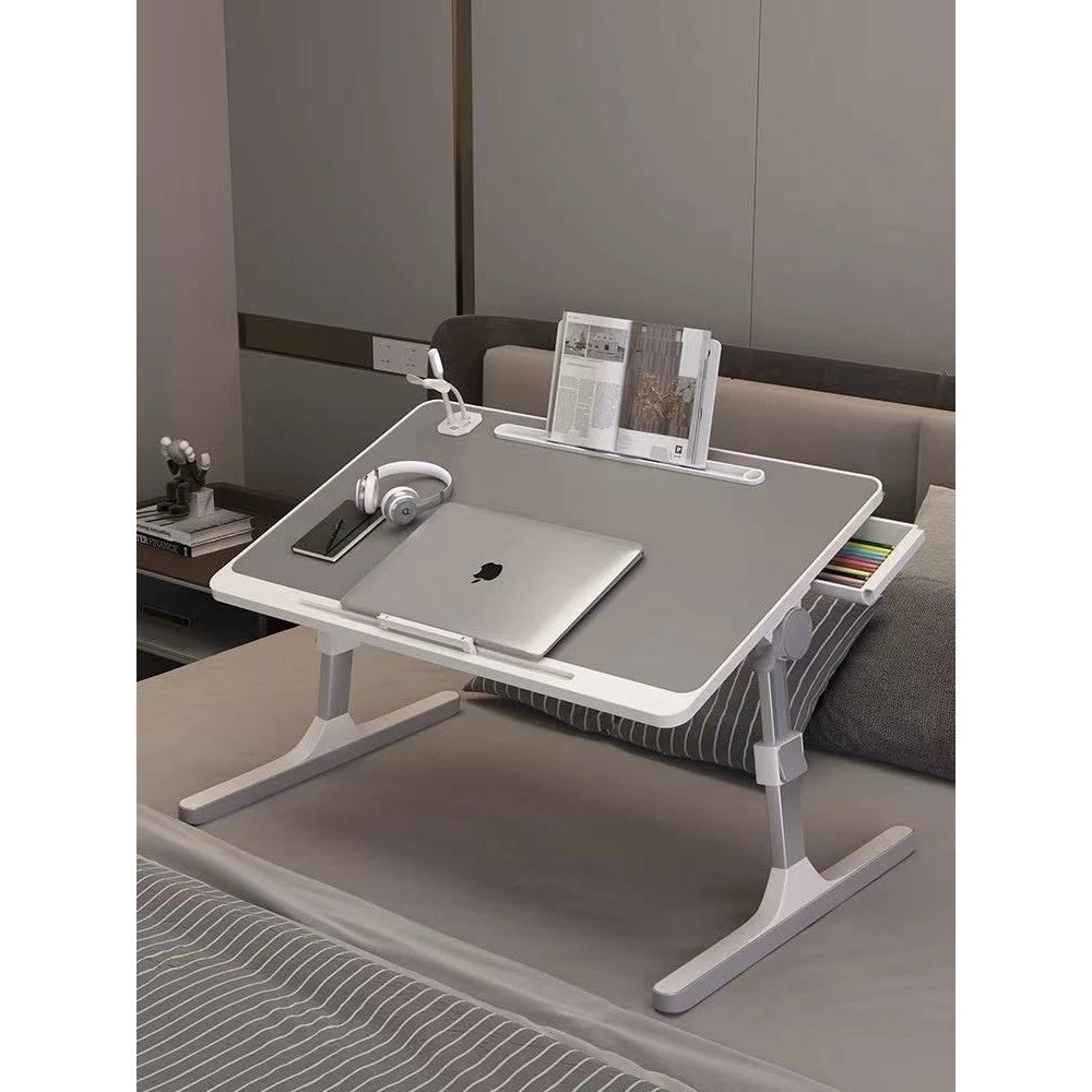 Trade Shop - Tavolino Da Letto Regolabile Con Gambe Pieghevoli Divano Scrivania Per Computer Portatili -