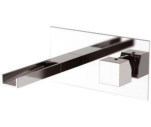 Miscelatore made in italy ad incasso per lavabo, design quadro - serie cube waterfall