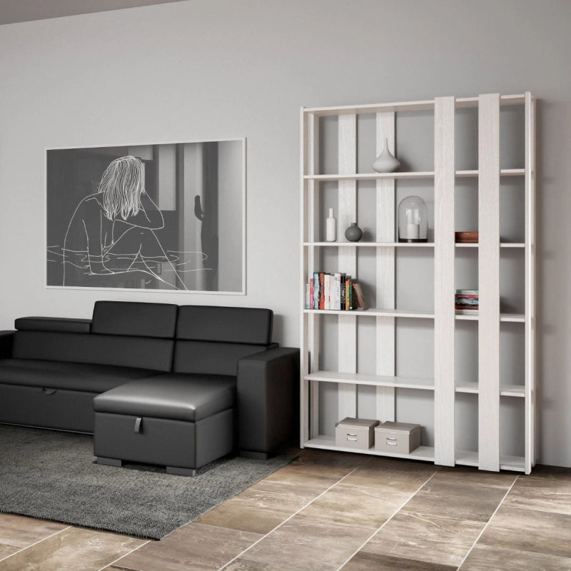 Composizione Libreria Small E Kato 6R 8 fasce lunghe - Bianco Frassino