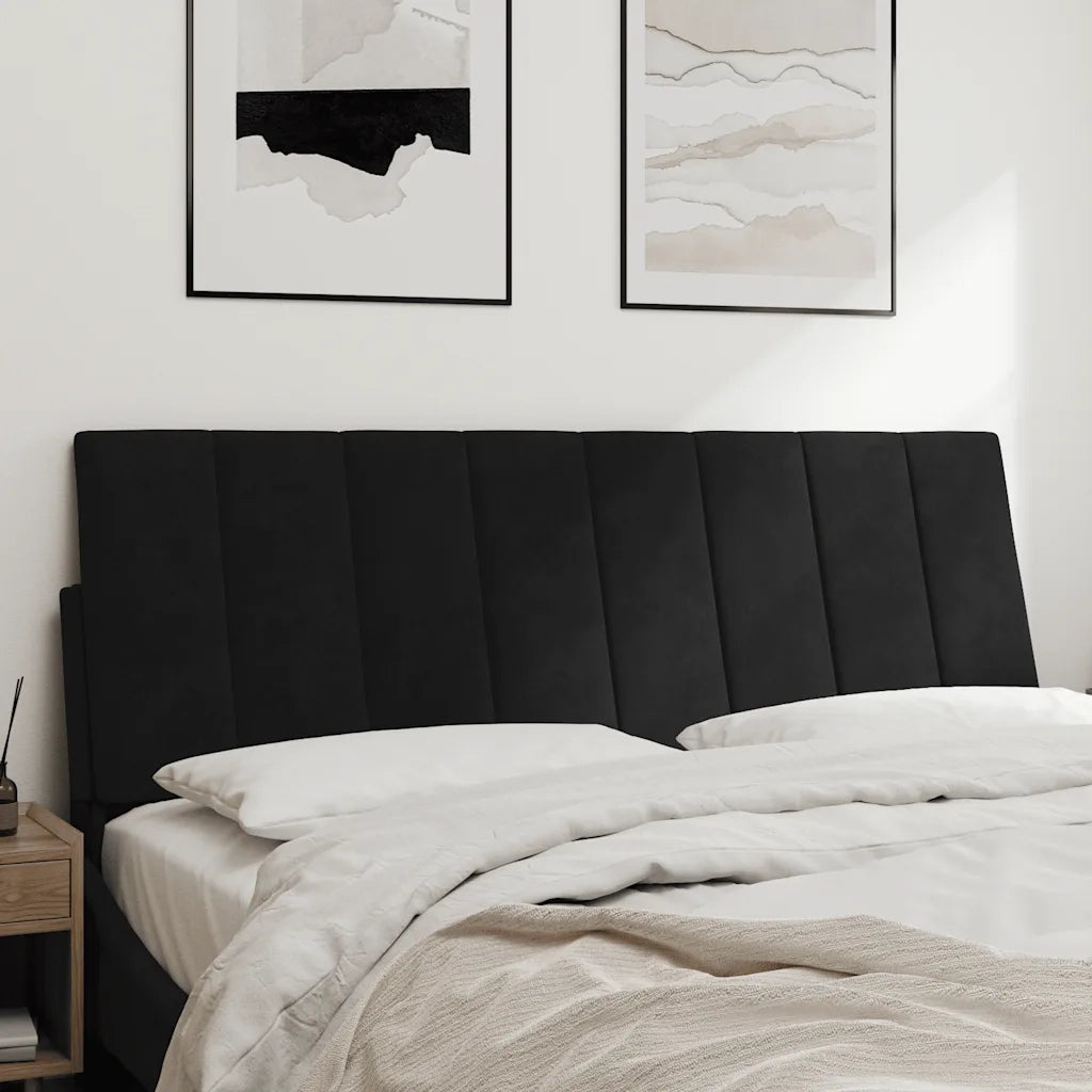 Cuscino Testiera Hanko Nero 120 cm in Velluto CFW7423664