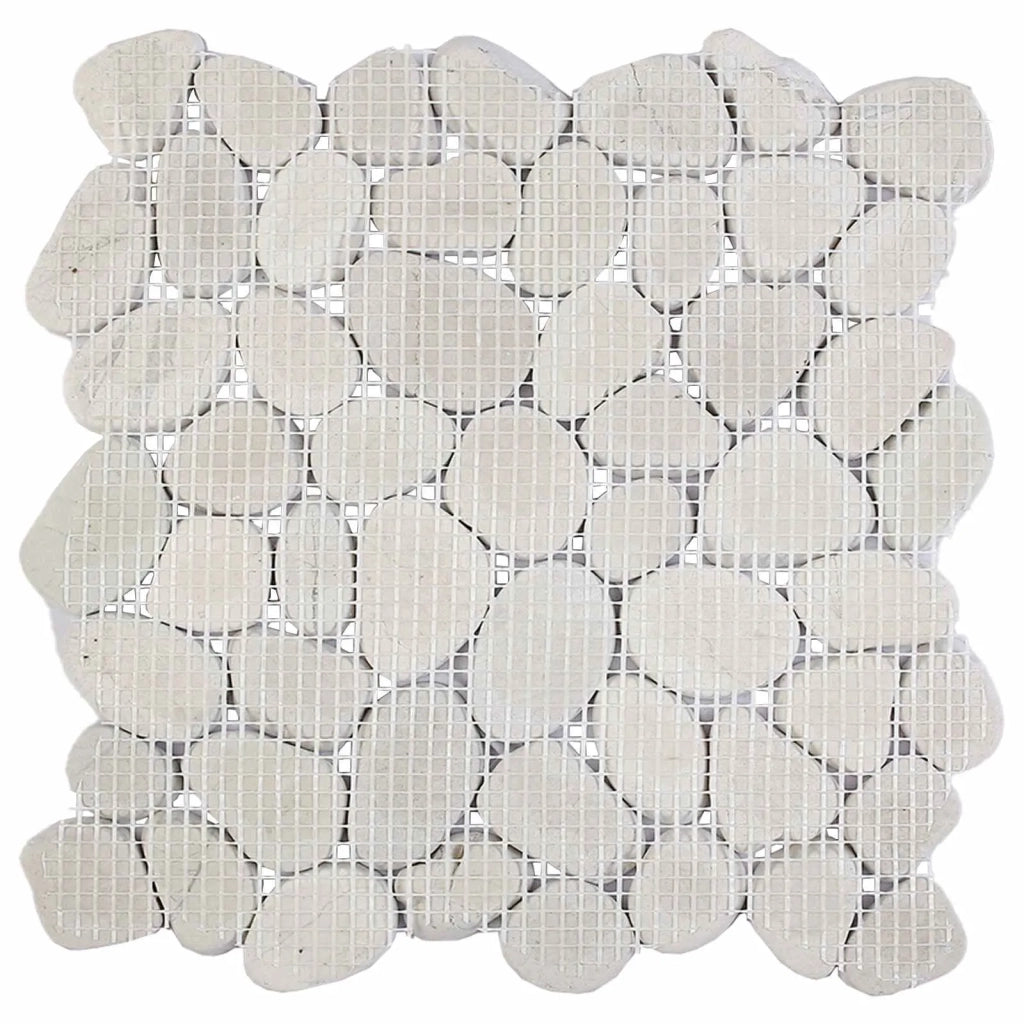 Pavimenti in ciottoli Bianco 30 x 30 cm Ciottolo Fluviale 42033533
