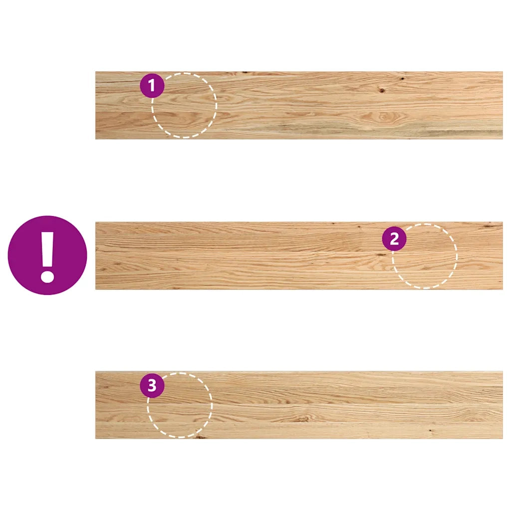 Davanzali 2 pz Non Trattati 120x20x2cm Legno Massello di Rovere 4009098