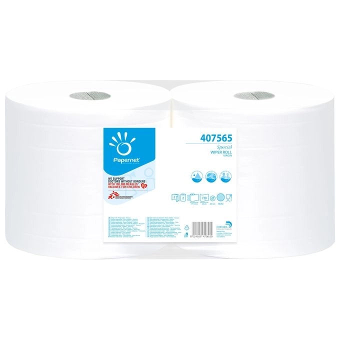 Papernet 407565 asciugamano di carta 738 fogli Cellulosa Bianco 177,12 m