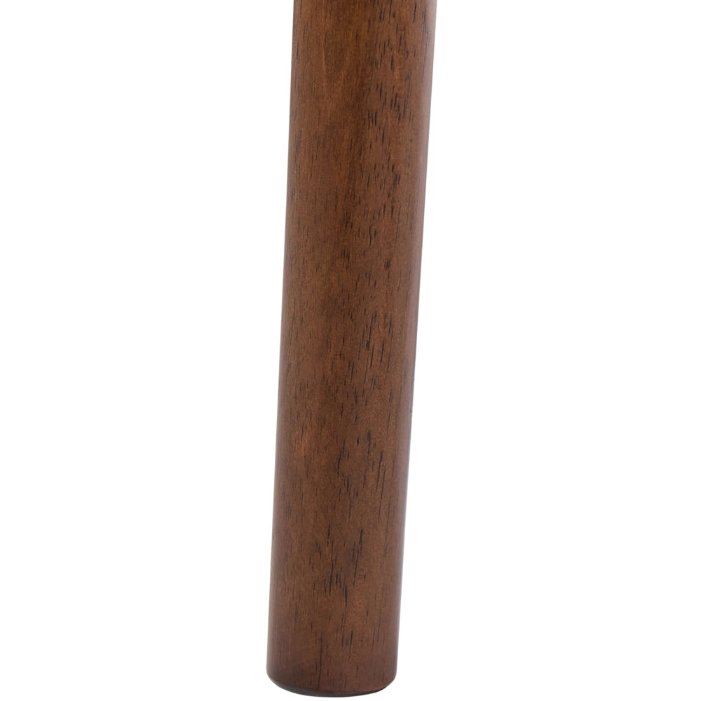 Set di 2 sedie da pranzo con seduta in tessuto e struttura in legno, senza braccioli marrone e beige chiaro stile scandinavo