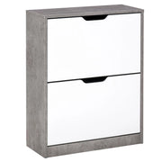 SCARPIERA SALVASPAZIO 2 ANTE PER 8 PAIA DI SCARPE 62.5X24X81 CM GRIGIO E BIANCO