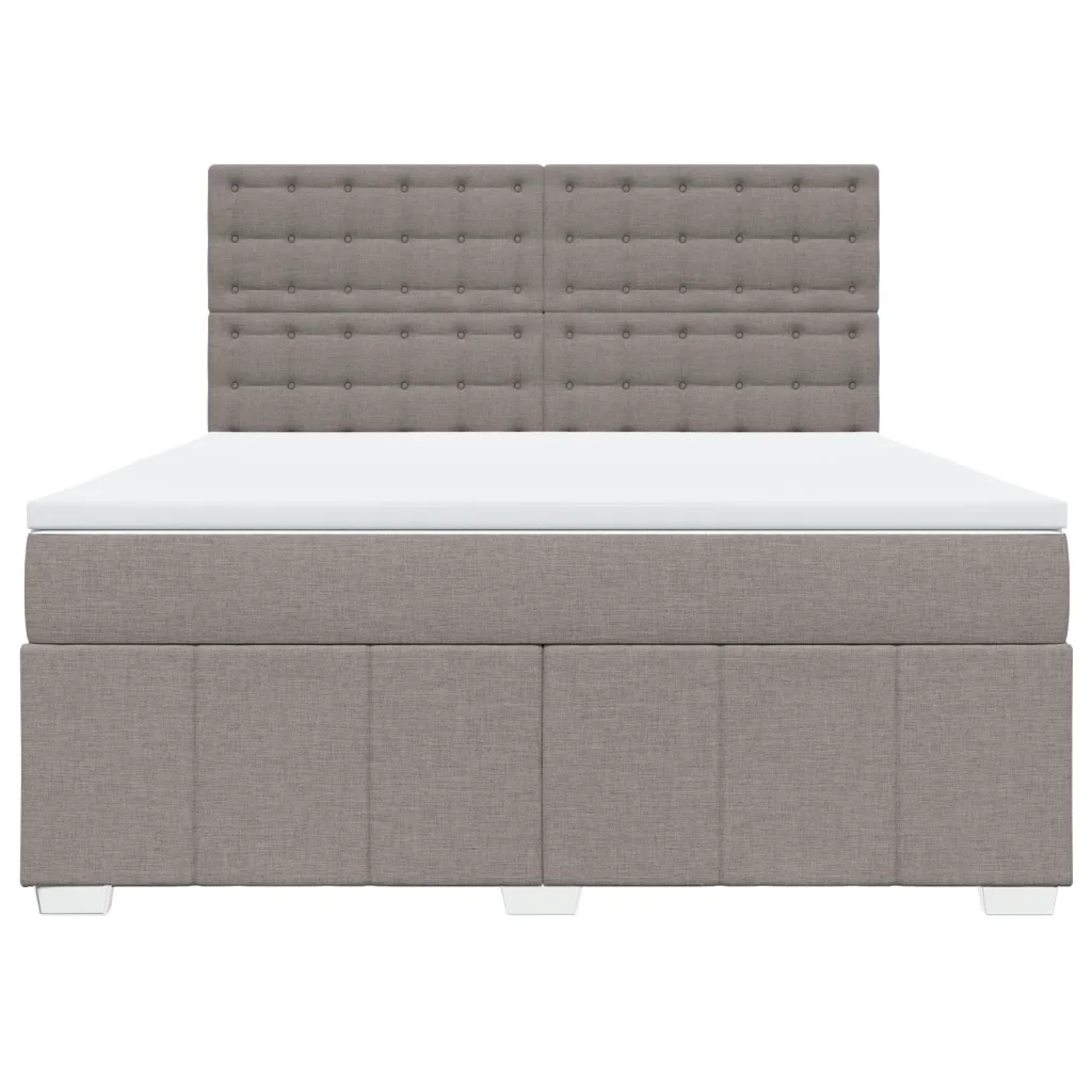 Giroletto a Molle con Materasso Tortora 180x200 cm in Tessuto