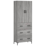 Buffet credenza cassettiera armadio mobile contenitore organizer cucina soggiorno salotto rovere Sonoma alto 69,5 x 34 x 180 cm legno ingegnerizzato grigio 02_0035575