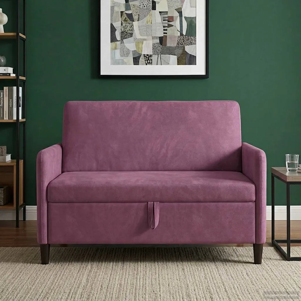 Divano con Storage Viola 122 x 78 x 87 cm Poliestere 42036918