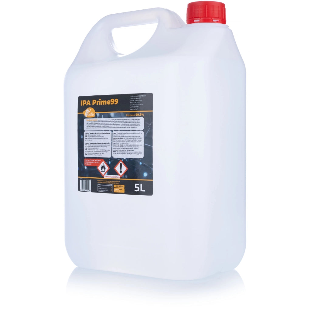 Alcol Isopropilico IPA Prime99 99,9% 5L – Massima Purezza | Pulizia e Sgrassaggio | Uso Professionale e Domestico