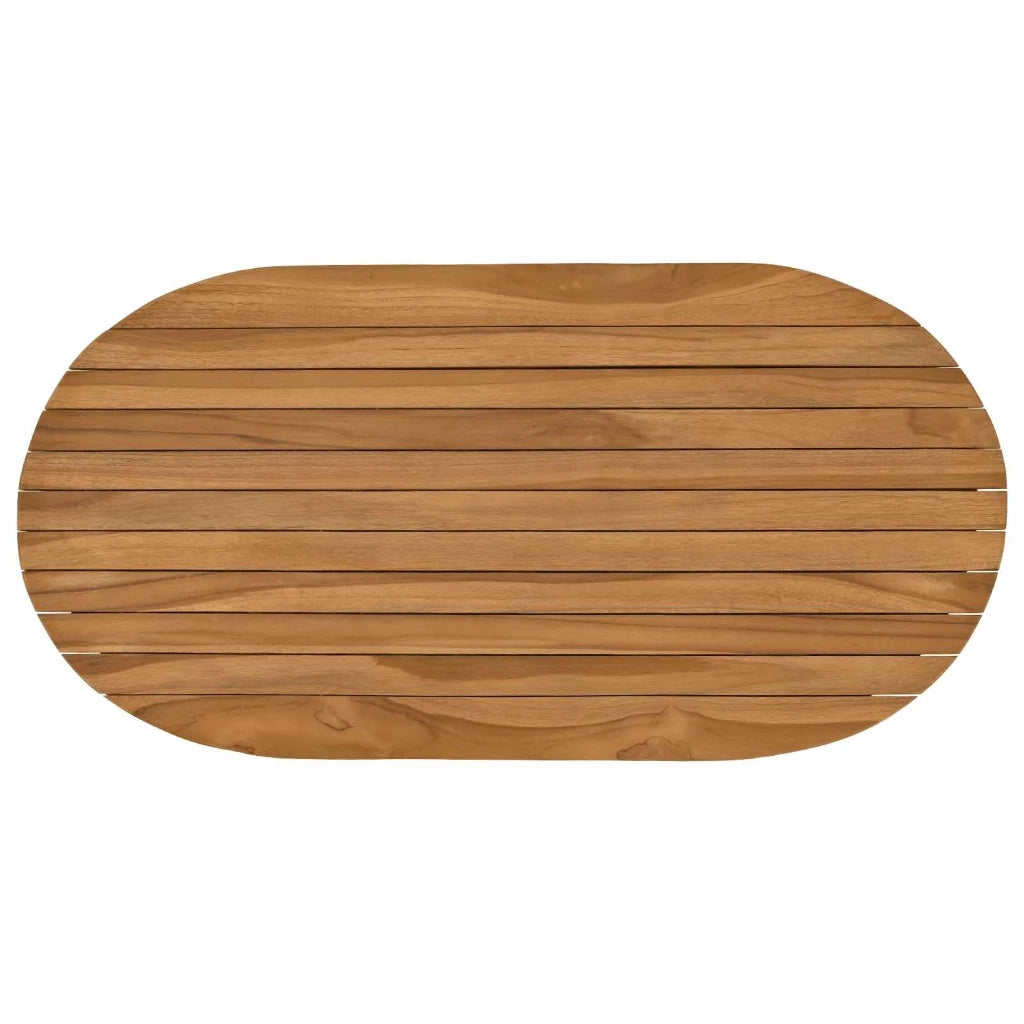Piano del tavolo 80 x 40 x 3,5 cm Ovale Legno di teak solido 42033160