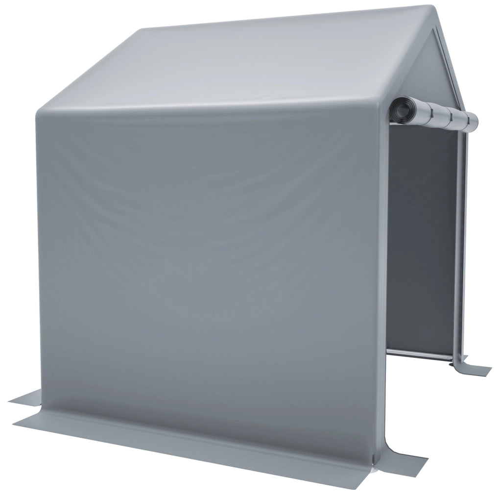 Garage per biciclette 190x170x200 cm con struttura in acciaio zincato e telo impermeabile; grigio scuro