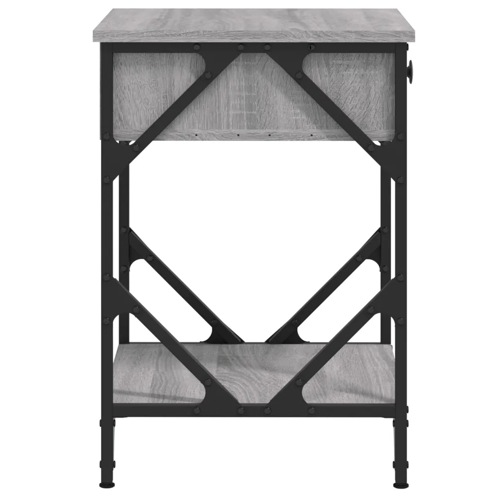 vidaXL Comodino Grigio Sonoma 40x42x60 cm in Legno Multistrato