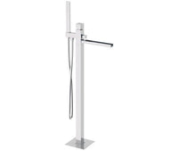 Miscelatore ideale per vasche da pavimento con bocca a cascata. design italiano unico ed elegante